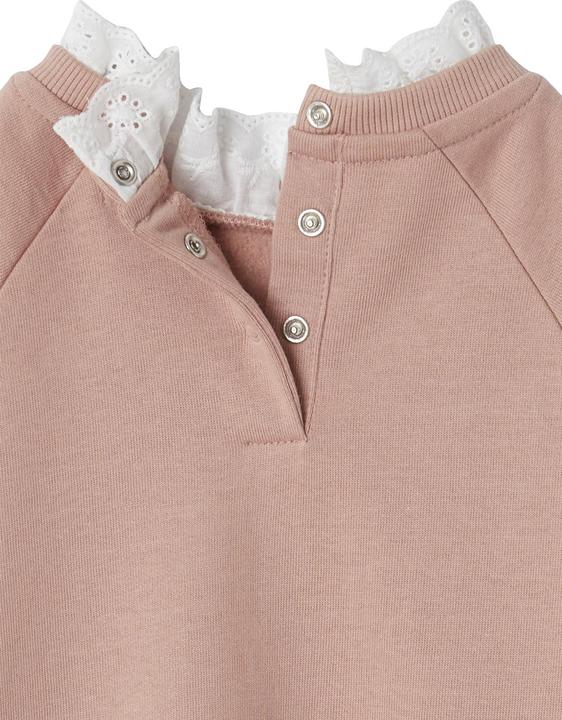Actual product image Vertbaudet Girls' sweat dress with eyelet embroidery on the collar (86)