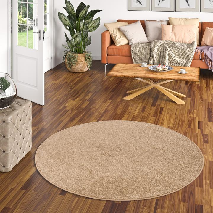 Produktbild Snapstyle Hochflor Velours Teppich Luna Rund (133 x 133 cm)