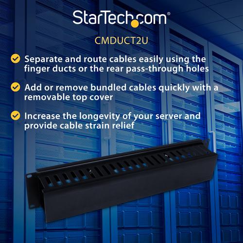 Produktbild StarTech 2u Covered Cable Finger Duct