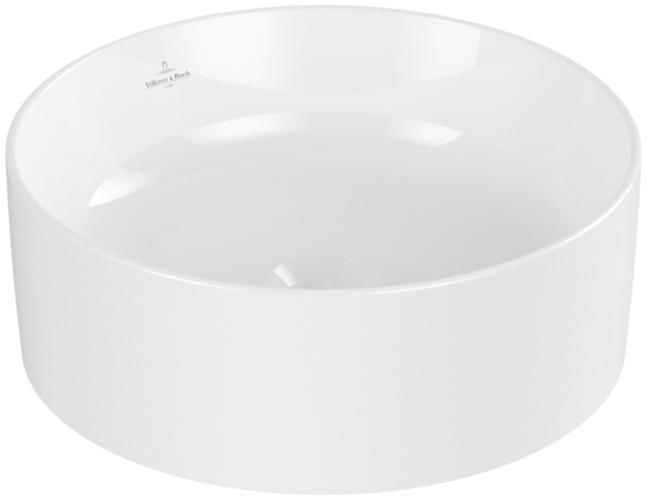 Villeroy & Boch V&B Aufsatzwaschtisch COLLARO d= 400mm rund ohne Hahnlochbank we C+ (400 mm, 400 mm)