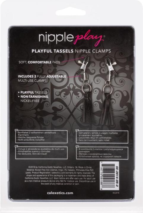 Actual product image CalExotics Playful Tassels Nipple Clamps