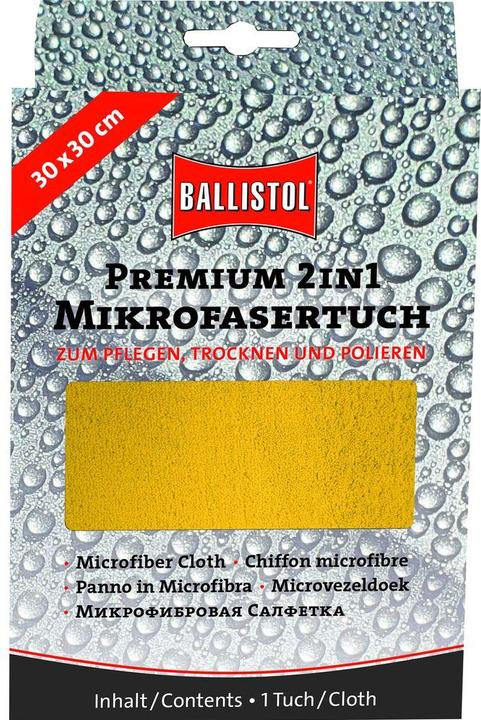 Produktbild Ballistol Premium 2in1 Mikrofasertuch – Zum Pflegen, Trocknen und Polieren, gelb (1 Stk.)