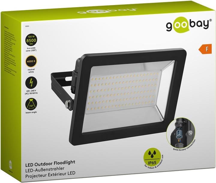 Actual product image Goobay LED outdoor spotlight, 100 W (8500 lm, IP65)