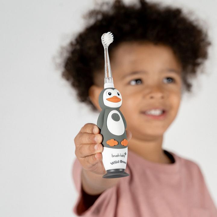 Image du produit Brush-Baby Brosse à dents électrique rechargeable Pingouin (Brosse à dents sonique)