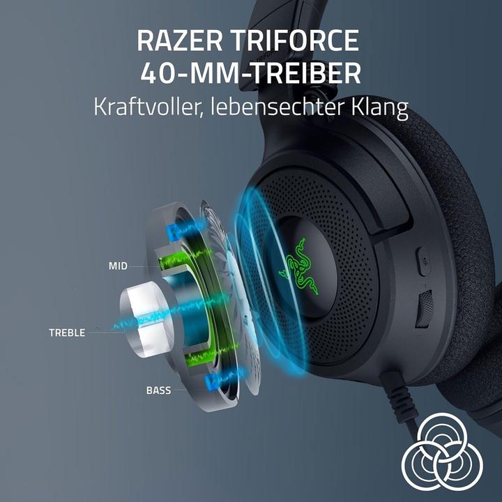 Actual product image Razer Kraken V4 X - Wired gaming headset powered by Chroma™ RGB (Cable)
