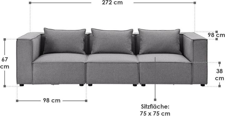 Actual product image Juskys Domas modular sofa (Modular sofa)