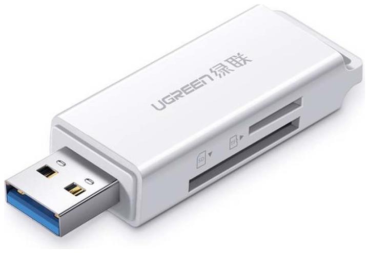 Ugreen CM104 Lecteur de cartes mémoire SD/microSD USB 3.0 (blanc) (USB 3.0)