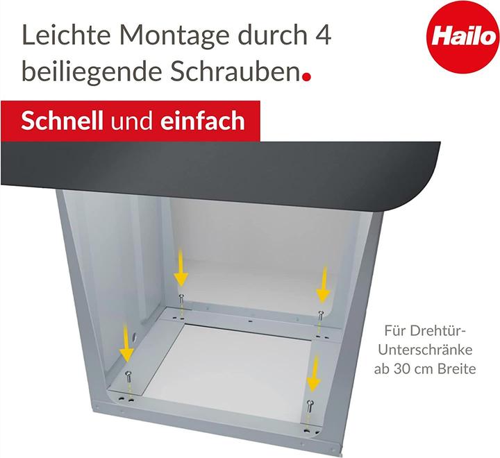 Produktbild Hailo EcoLine Design Trio L Einbausystem (30 l)
