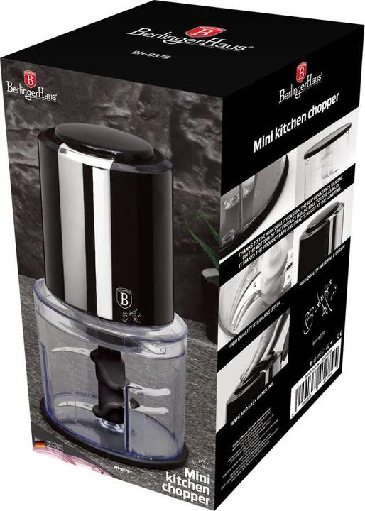 Immagine prodotto BerlingerHaus Mini Chopper 0,6L Collezione Nero Argento (600 ml, 300 W)