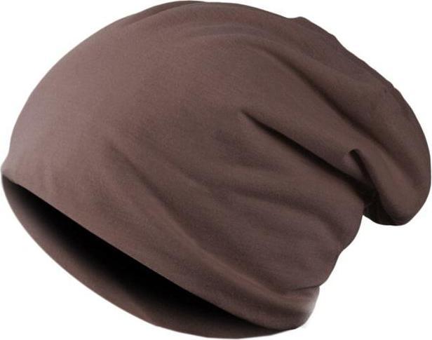 JTI Dünne Beanie im Baggy-Stil - Braun