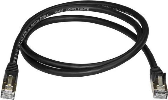 Actual product image StarTech Patch Cable Cat6a 1m Black (STP, CAT6a, 1 m)