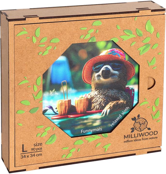 Immagine prodotto Milliwood Puzzle bois L Bradipo rilassato (90 pezzi)