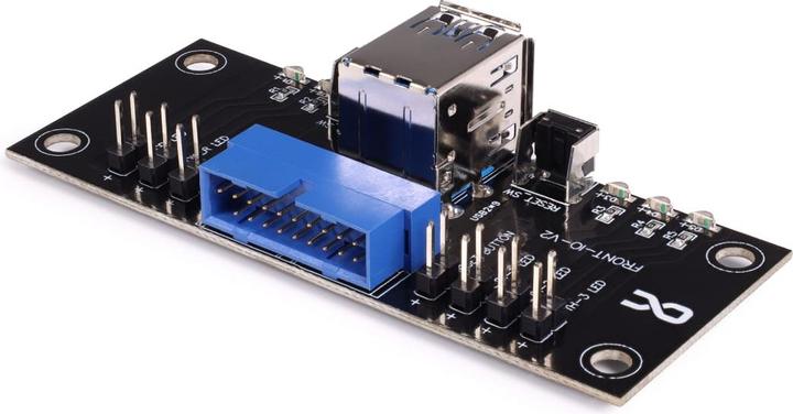 Produktbild Alphacool ES Front I/O-Panel mit USB 3.0 und Kabelsatz f??r Servergeh??use