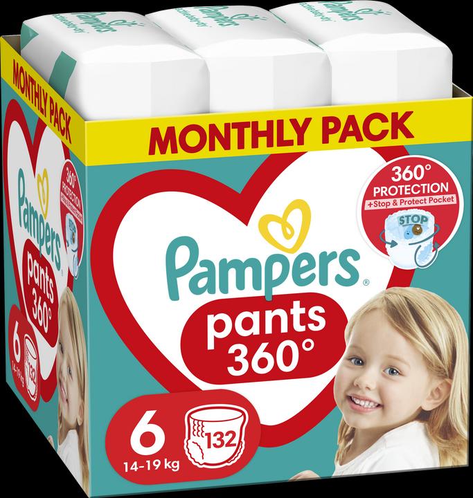 Image du produit Pampers Diapers - culottes (Taille 6, Pack mensuel, 132 pièce(s))