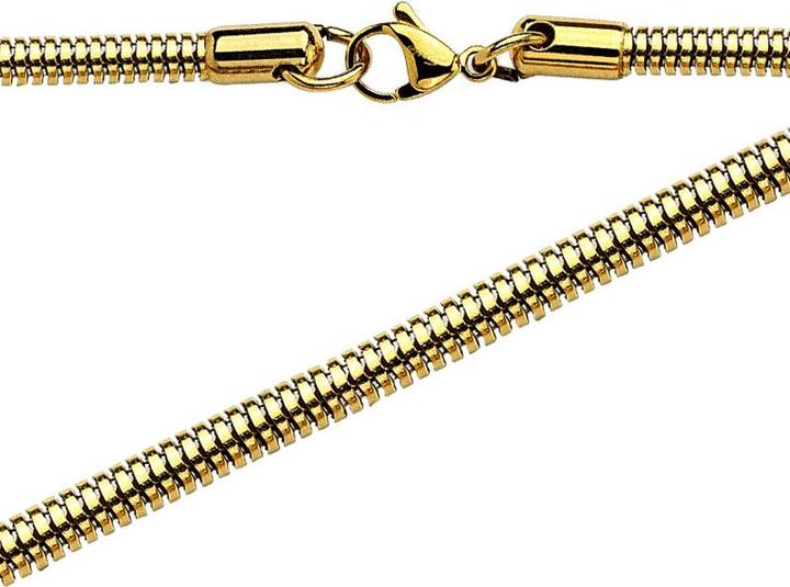 Produktbild Star Piercing Kette viereckige Schlange vergoldet (ohne Messing, Chirurgenstahl 316L)