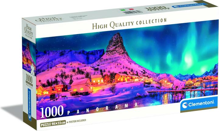 Productafbeelding Clementoni Panorama puzzel 1000 stukjes: Lofoten Eilanden (1000 onderdelen)