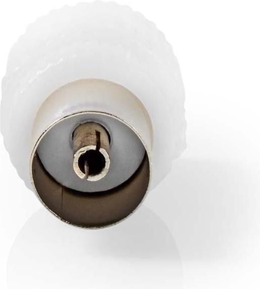 Actual product image Nedis Plug IEC (coaxial) Mach o + Socket - straight 2 ON (Antenna cable)