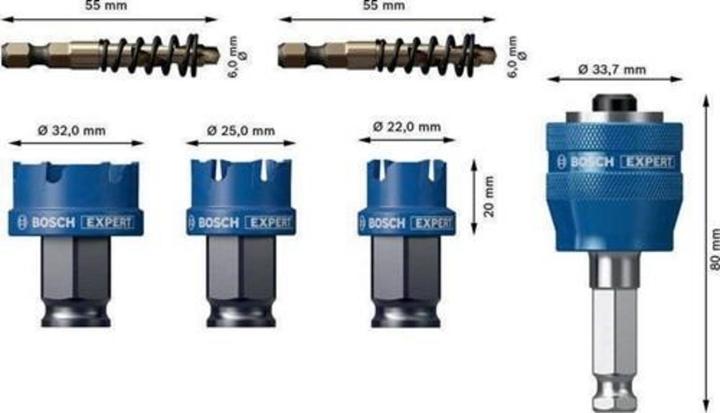 Produktbild Bosch Professional Zubehör EXPERT Sheet Metal Lochsägen-Set 22/25/32 x 5 mm (22 mm, 25 mm, 32 mm)