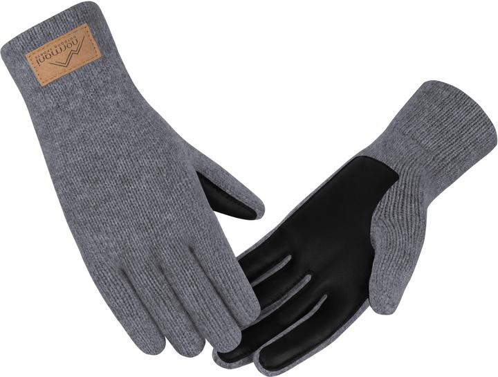 Image du produit Normani Gants homme en tricot mérinos avec peau de mouton "Leanyer" - 9635 (9)