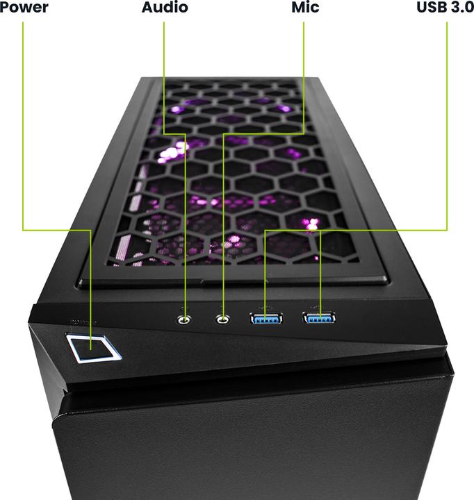 Produktbild Megaport Gaming PC Intel Core i7-12700F • GeForce RTX3060Ti • 74-DE (Intel Core i7-12700F, 16 GB, 1000 GB)