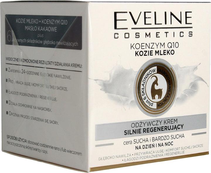 Actual product image Eveline Coenzyme Q10 Nourishing Strongly Regenerating Cream For Dry And Very Dry Skin For (50 ml, 24h cream)