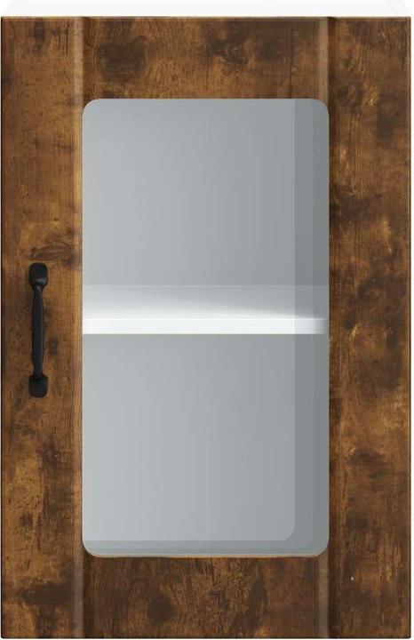 Produktbild VidaXL Küchen-Hängeschrank mit Glastür Lucca Räuchereiche Wandschrank Küche (40 x 31 x 60 cm)