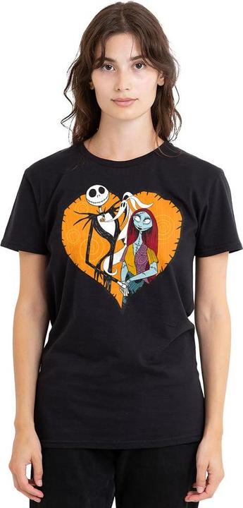 Actual product image The Nightmare Before Christmas Unisex Adult Jack Sally Heart T-Shirt (L)