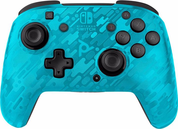 PDP Faceoff Wireless Deluxe Controller - Neon Blue Camo (Switch)