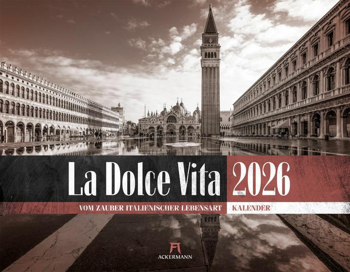 Immagine prodotto La Dolce Vita - Italienische Lebensart Kalender 2026 (54 x 42 cm, Copertina rigida, Italiano, Tedesco)