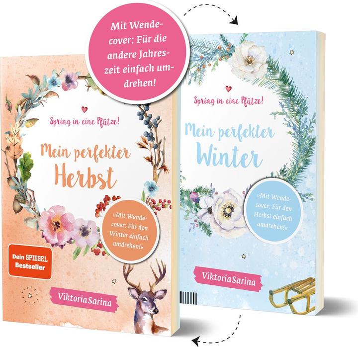 Immagine prodotto Spring in eine Pfütze! Mein perfekter Herbst/ Mein perfekter Winter. Wendebuch (Tedesco, Vittoriasarina, 2021)
