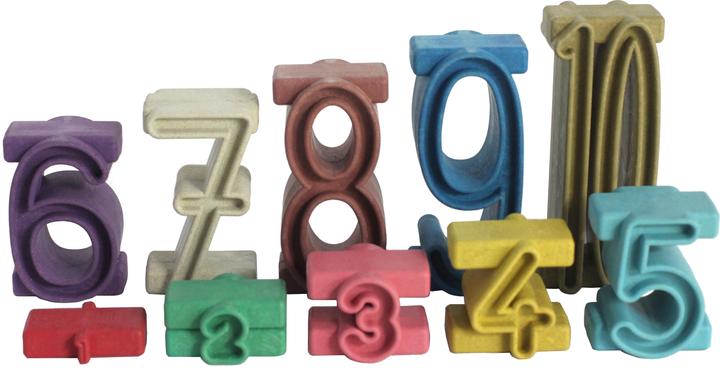 Actual product image Stacking Numbers 100s Number Space in Montessori Colours (Spanish, English, French, German)