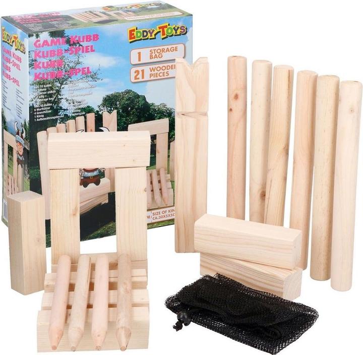 Immagine prodotto Eddy Toys Scacchi svedesi e gioco del Kubb in legno