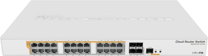 Actual product image MikroTik CRS328-24P-4S+RM: Smart PoE Switch (28 Ports)