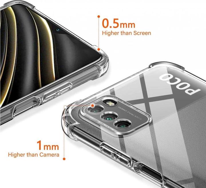 Produktbild Screenguard Xiaomi Poco M3 Hülle Crystal Soft Airbag Bumper (Xiaomi Poco M3)