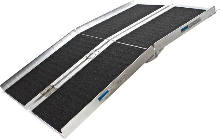 Image du produit Wiltec Rampe pour fauteuil roulant Rampe de chargement 2x Pliable Alu Surface antidérapante 183 cm 270kg