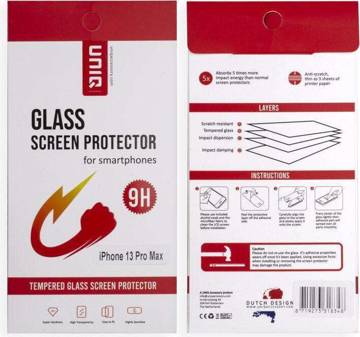 Produktbild UNIQ Accessory Panzerglas 9H - iPhone 13 Pro Max - Display Schutzglas (1 Stück, Apple iPhone 13 Pro Max)