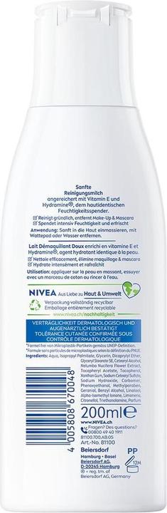 Produktbild NIVEA Sanfte Reinigungsmilch (Reinigungsmilch, 200 ml)