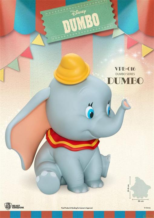 Actual product image Beast Kingdom Disney Piggy Vinyl Money Box Functional Dumbo 34 cm (34cm)