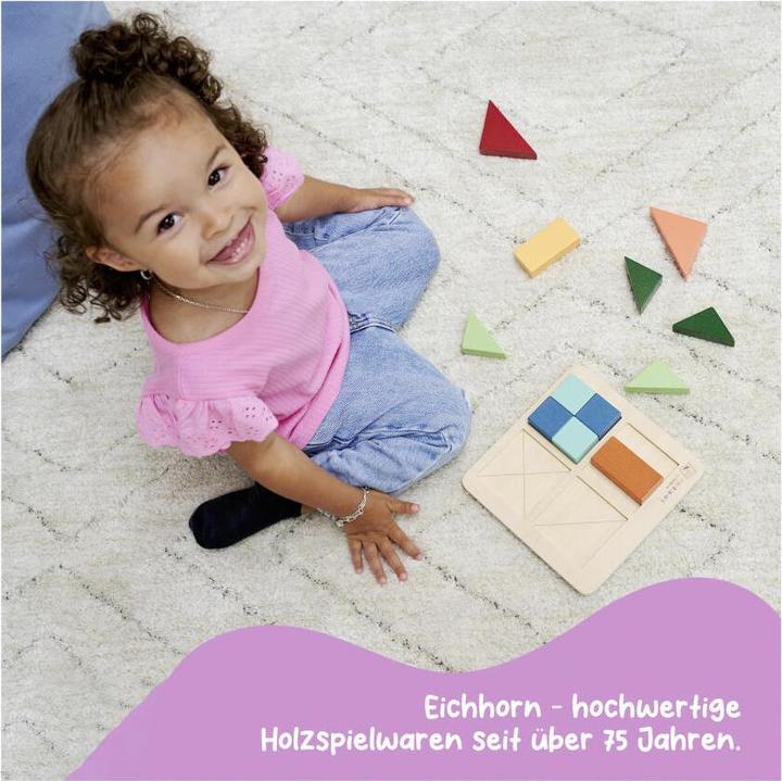 Actual product image Eichhorn EH Montessori Shapes Puzzles (12 pieces)