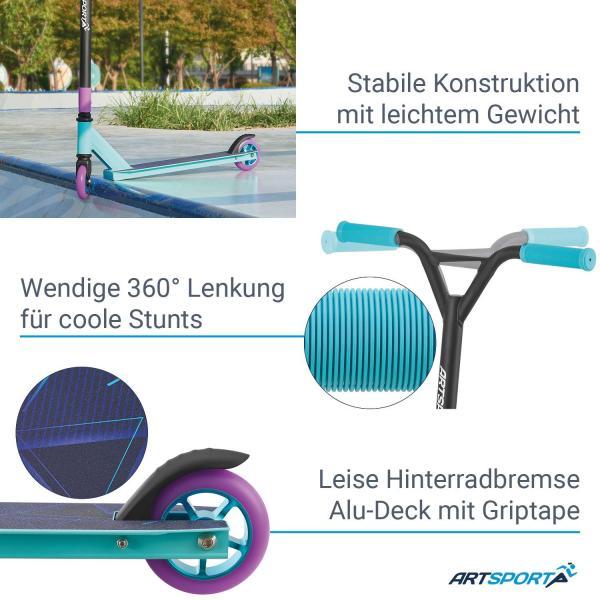 Image du produit Juskys Stunt Scooter avec direction à 360