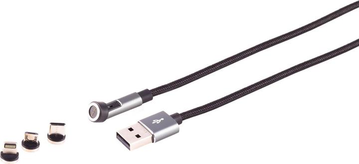 Immagine prodotto Shiverpeaks S/CONN massima connettività Cavo magnetico universale--USB-A, 3in1, 540°, 7 pin, bianco, 2,0m (2 m)