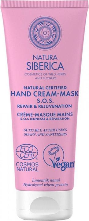 Produktbild Natura Siberica S.O.S. Repair & Rejuvenation Hand Cream Mask Pink (75 ml)