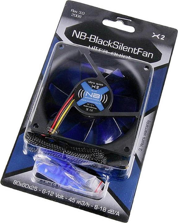 Actual product image Noiseblocker NB-BlackSilentFAn X-2 (80 mm, 2 x)