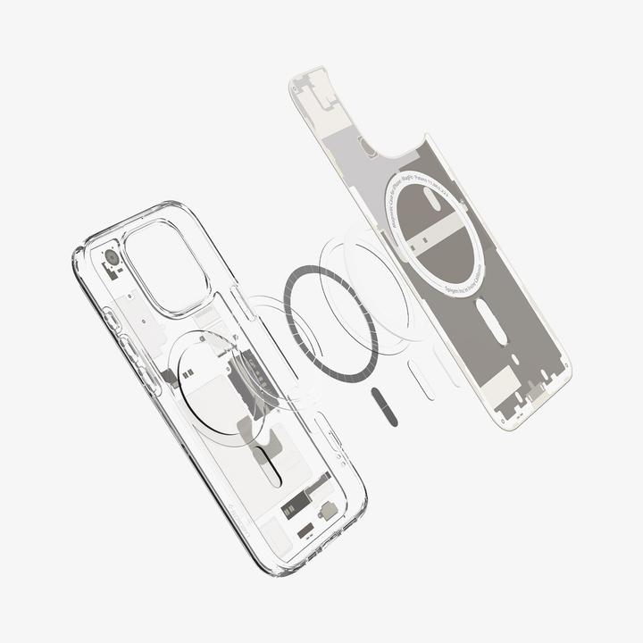 Actual product image Spigen Ultra Hybrid Mag Magsafe case for iPhone 16 Pro Max 6,9" zero one natural titanium (Apple iPhone 16 Pro Max)
