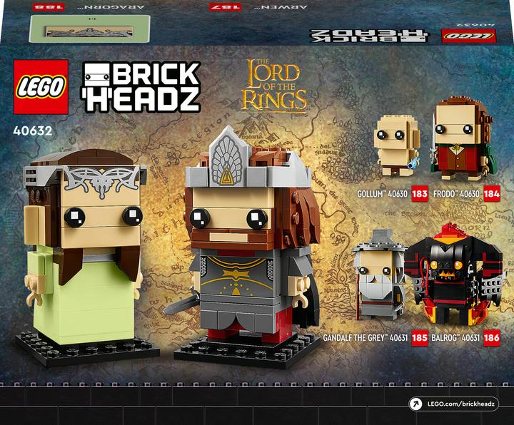 Immagine prodotto LEGO BrickHeadz - Aragorn e Arwen (40632, LEGO Brickheadz)