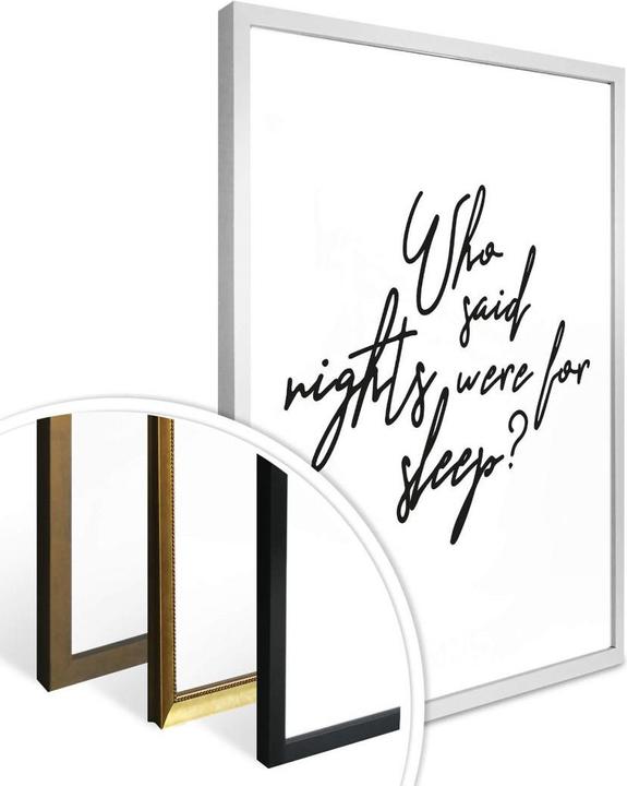 Image du produit Trenddeko Qui a dit que les nuits étaient faites pour dormir (60 x 80 cm)