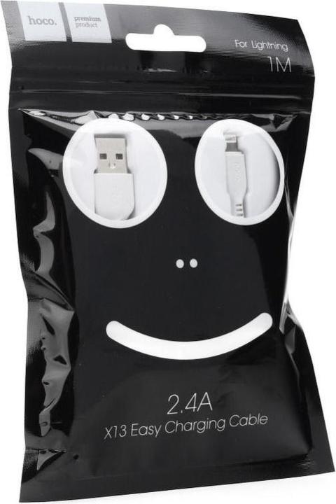 Produktbild Partner Telecom Cable Hoco HOCO cable USB A to Lightning X13 1 m white (1 m, USB 3.2 Gen 1)