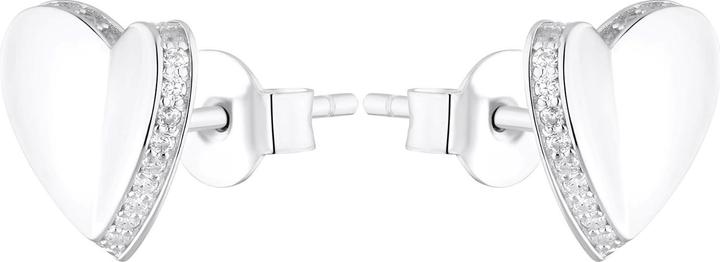 Produktbild S.Oliver Ohrschmuck für Damen, 925 Sterling Silber, Zirkonia (synth.) | Herz (925er Silber)