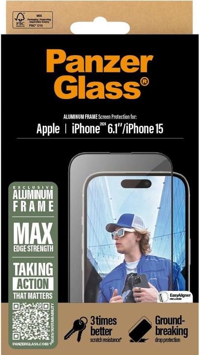 Actual product image PanzerGlass Ultra-Wide Fit (1 Piece, Apple iPhone 15, Apple iPhone 16)