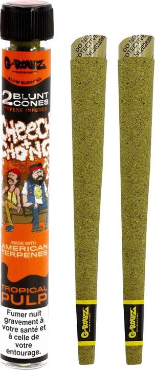G-Rollz Prerolled Cones Infusion de terpène, pulpe tropicale, 2 pc